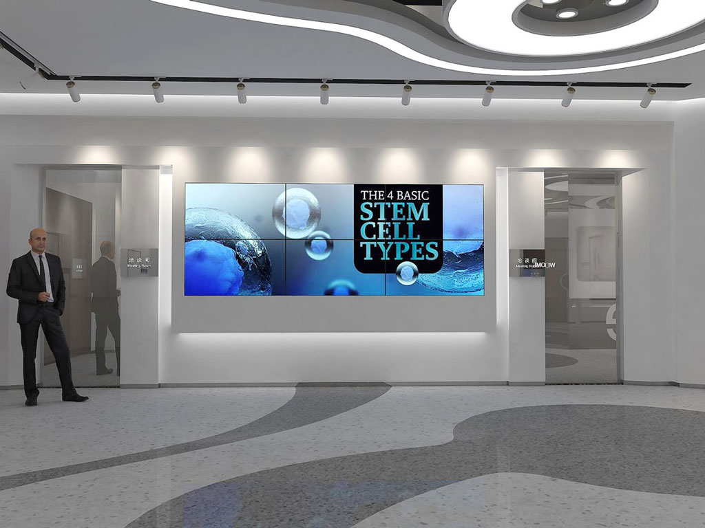 泓信生物企業(yè)數(shù)字展館設計效果圖-LED屏幕